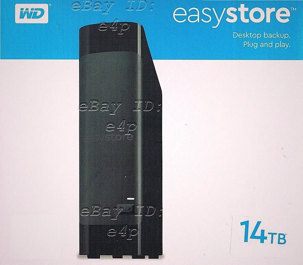 WD EASYSTORE 14TB EXTERNAL USB 3.0 HARD DRIVE WDBAMA0140HBK-NESN BRAND NEW SEAL!