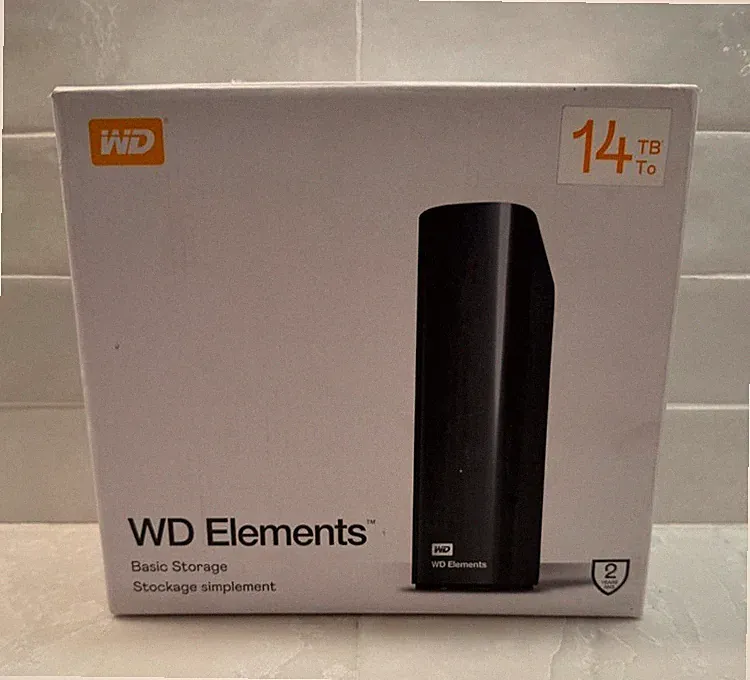 WD Elements 14TB USB 3.0 Desktop External Hard Drive WDBWLG0140HBK-NESN Black